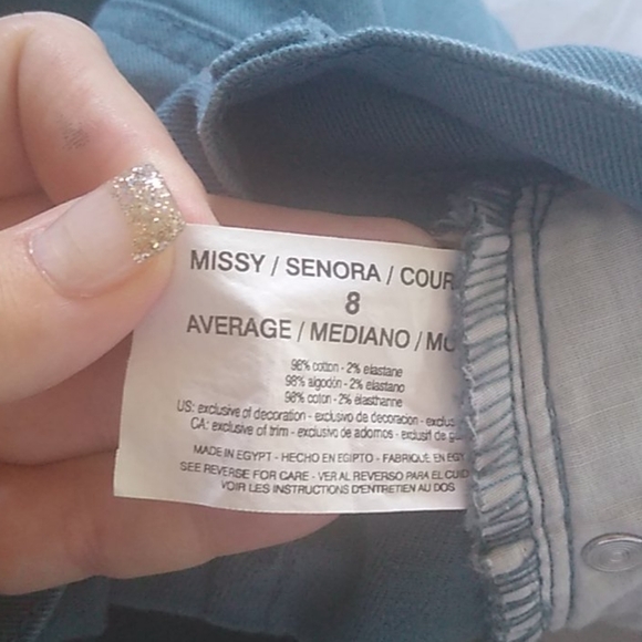 Gloria Vanderbilt Amanda High Rise Tapered Stretch Jeans, Rain Cloud, size 8 - Picture 6 of 7